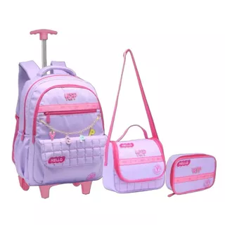 Kit Mochila Rodinha Lancheira e Estojo Yepp