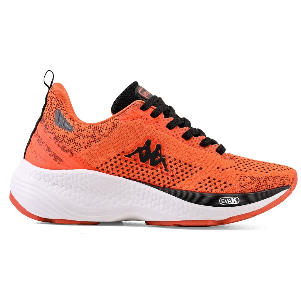 Tênis Kappa Pulse Masculino Feminino Original Laranja Preto Casual