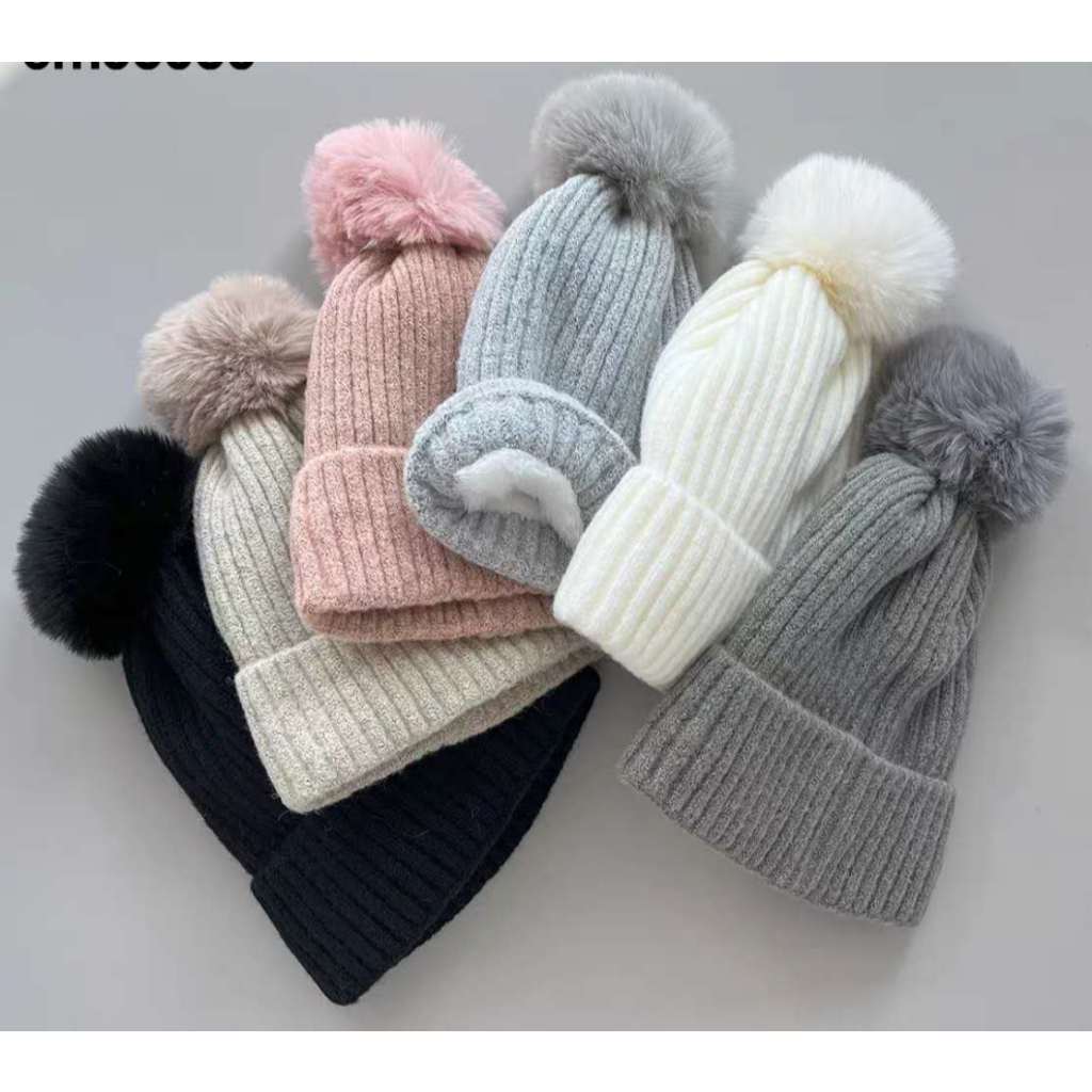 Gorro Feminino De Inverno Com Pompom TOUCA DE LÃ OTIMA PARA USAR NO ...
