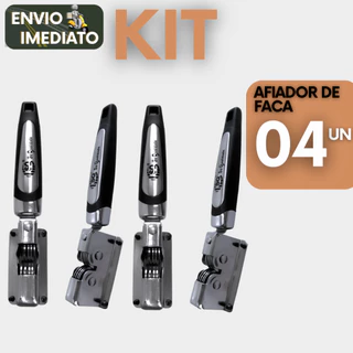 Kit 4 Amolador e Afiador de Faca Profissional de Inox para Facas e Tesouras Utensílios para Cozinha em Oferta na Shopee