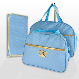 Kit 2 Malas Maternidade Grande Impermeável Menino Azul Bebe em Oferta na Shopee