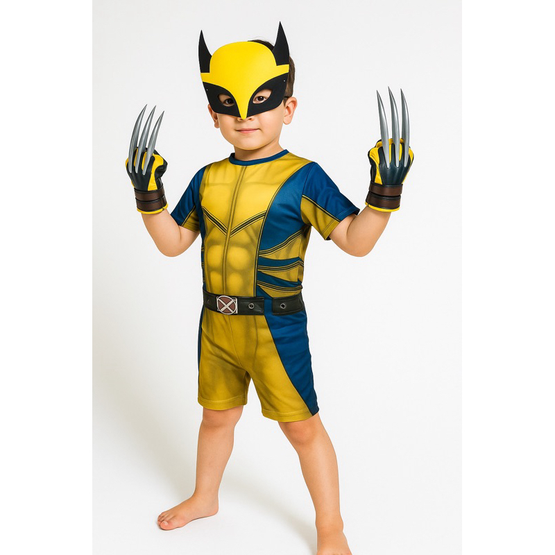 Fantasia Wolverine Infantil Com Máscara e Garras | Shopee Brasil