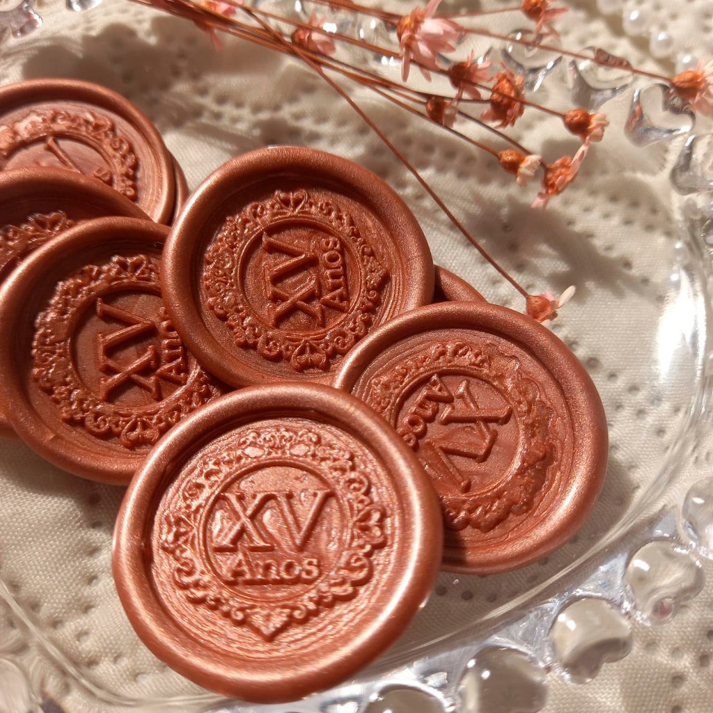 Lacre de cera 15 anos Rose Gold | Shopee Brasil