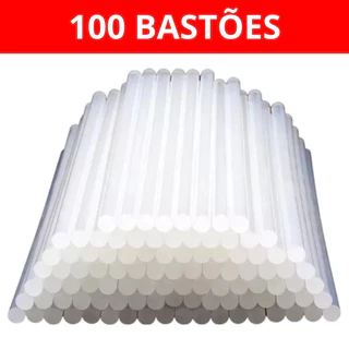 Bastão de Cola Quente Fino 7mm Refil com 10/20/40/100 Unidades Tubo para Pistola Cola Quente Pequena
