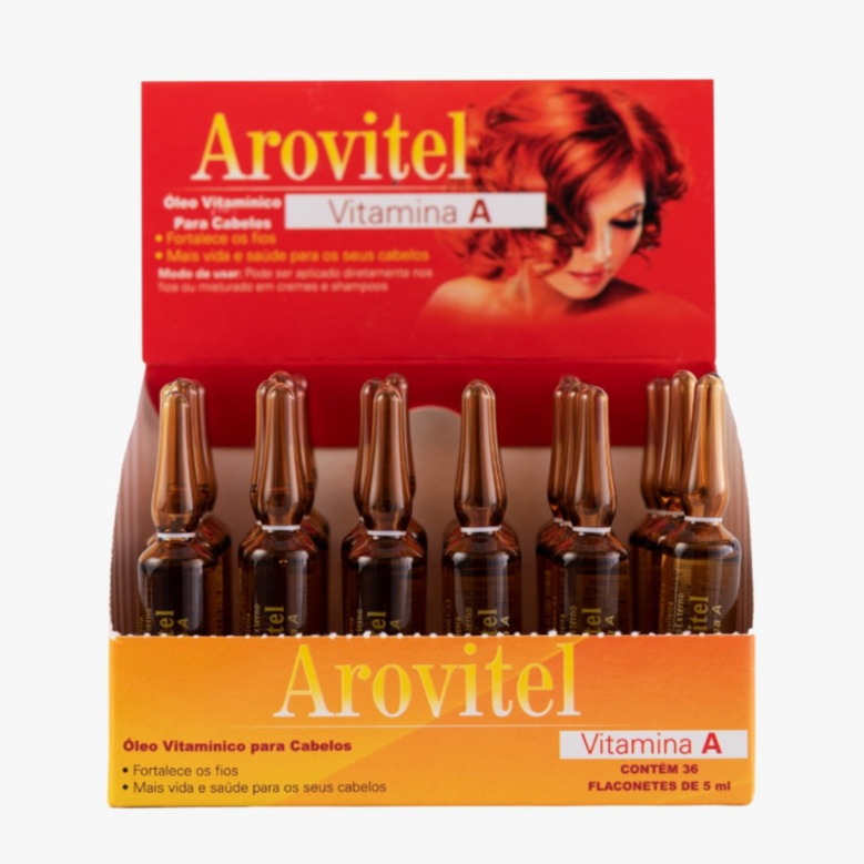 Kit Vitamina Capilar A Arovitel 5 ml - 5 Unidades | Shopee Brasil