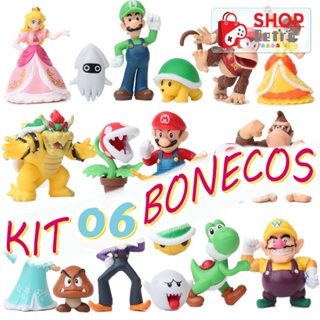Bonecos Novos Kit Completo de 6 Super Mario World Coleção Miniaturas Colecionáveis Personalizados em Oferta na Shopee