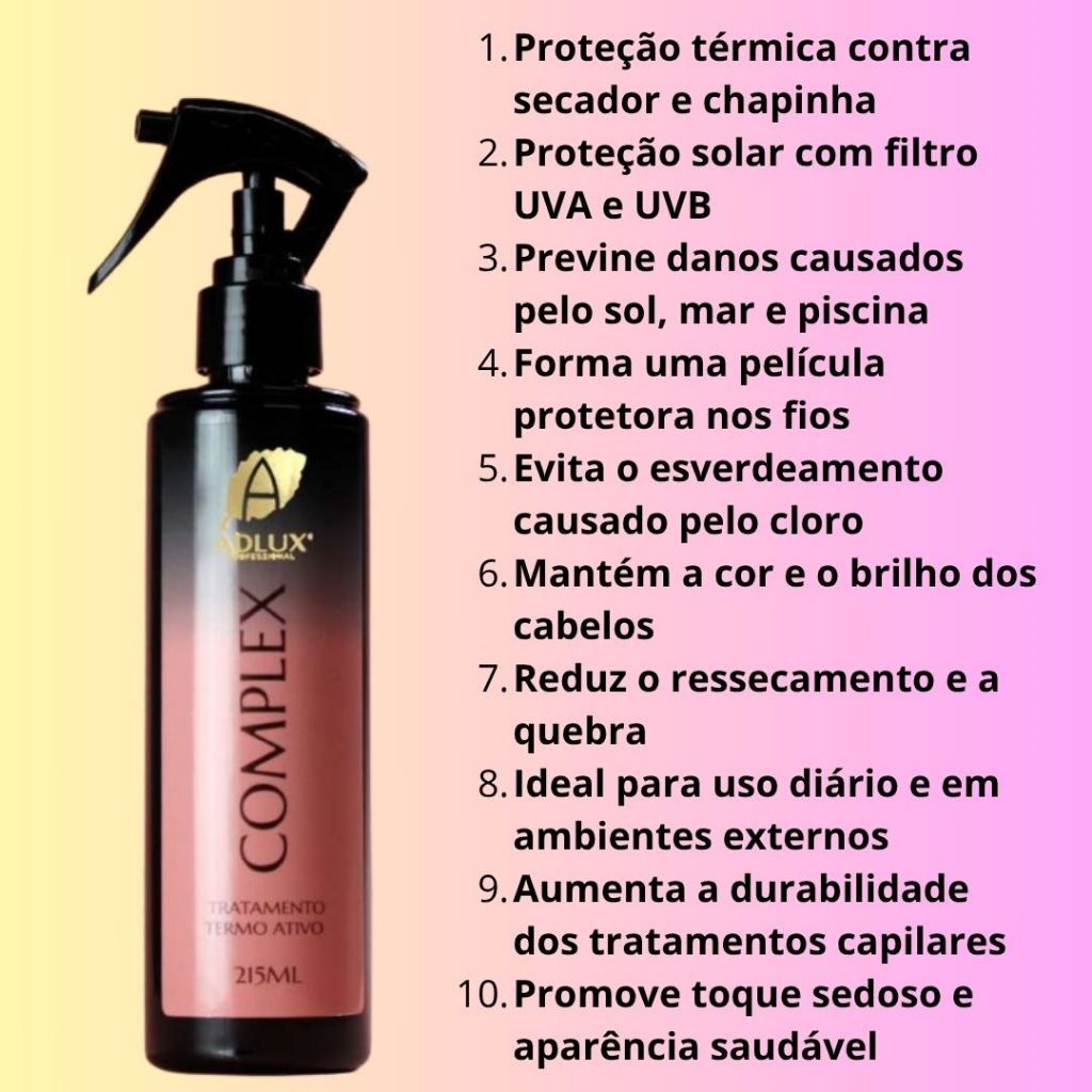 Tratamento Termo Ativo Complex NOVA EMBALAGEM Adlux Manutenção