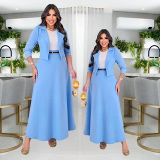 Roupa Social Saia Evangelica Conjunto Saia E Blazer Para Casamento