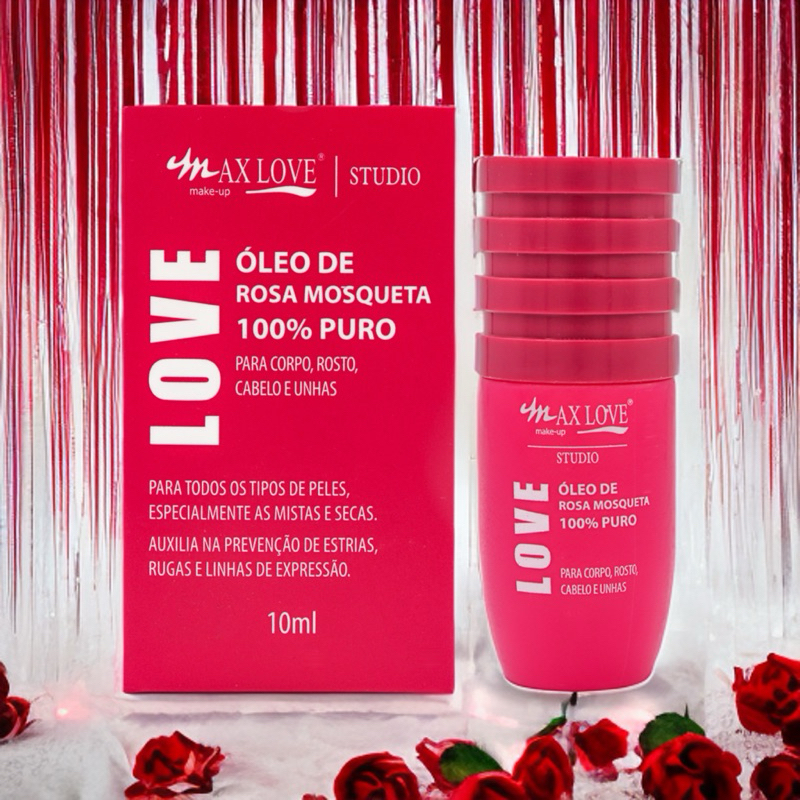 ÓLEO 100% PURO DE ROSA MOSQUETA MAX LOVE – PODER PARA CLAREAR SUA PELE ...