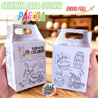 Kit Caixinhas de Páscoa para colorir - Caixinhas divertidas - Embalagem para páscoa -  ENVIO em 24hs em Oferta na Shopee
