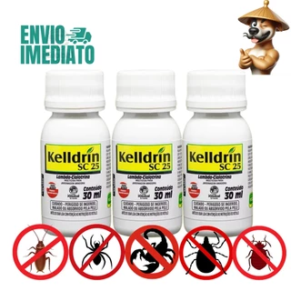 KIT 3 Unidades Kelldrin Sc25 30ml - Barata, Aranhas, Traças, Pulgas, Carrapatos