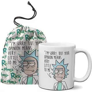 Caneca Branca Rick And Morty com ou Sem Saquinho