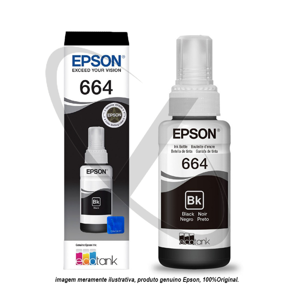 Refil de tinta 664 Original para Impressoras Epson | Shopee Brasil