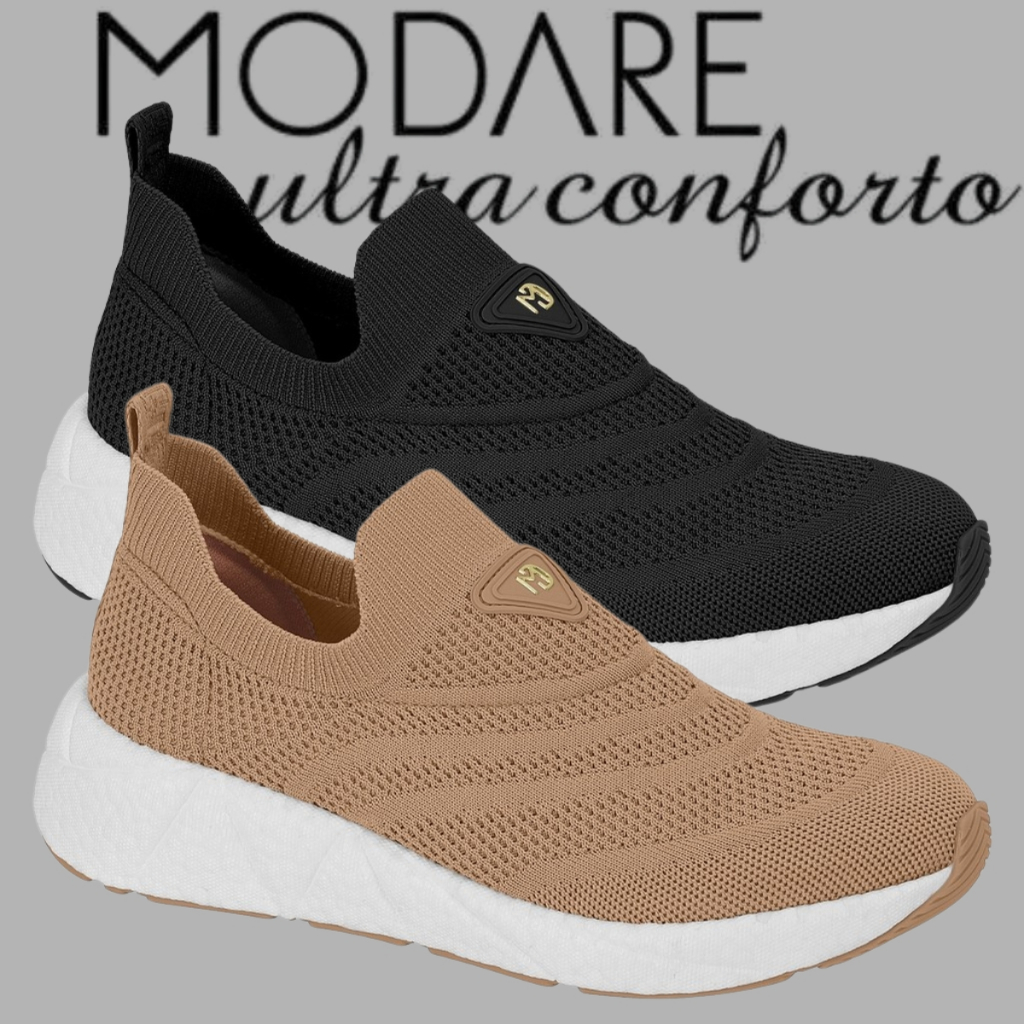 Tenis Modare Ortopedico Faciste Plantar Exporão Joanete Knit ...