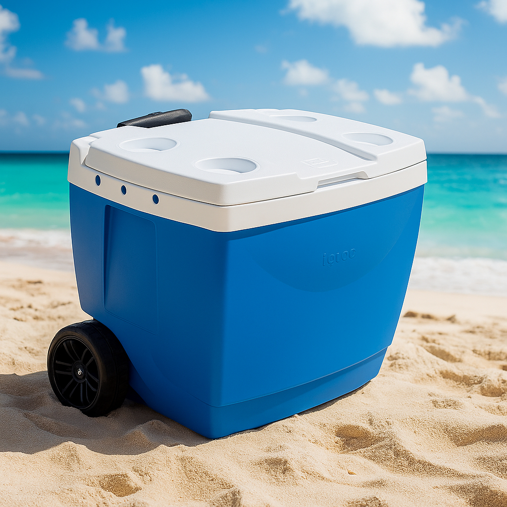 Caixa Térmica 42L MOR com Rodas e Alça Retrátil – Ideal para Praia ...