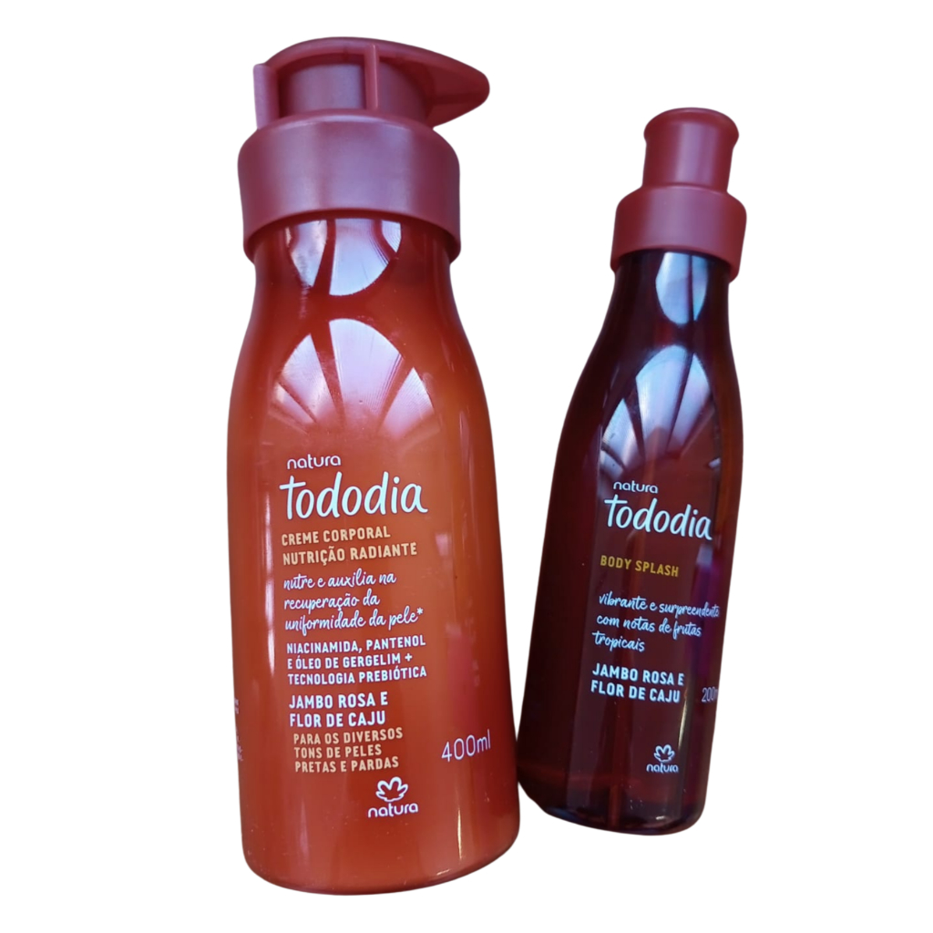 Kit Body Splash Jambo Rosa e Flor de Caju 200ml + Creme Hidratante ...