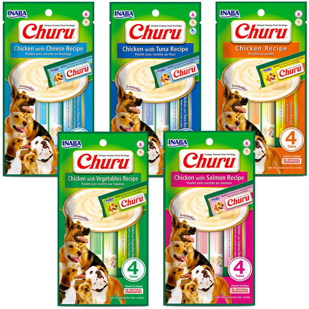 Inaba Churu Dog - Petisco Cremoso Premium para Cães - Alta Palatabilidade - Produto Premium Pet Caprioli Shop