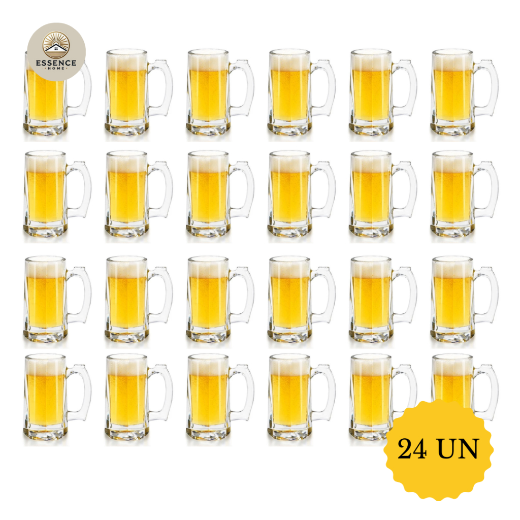 Caneca de Chopp Zero Grau 340ml – Kit c/ 24 Unidades | Vidro Super ...