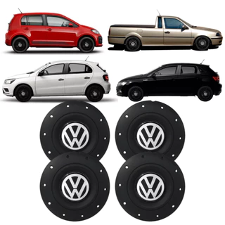 Jogo 4 Calota Centro Aro 14 15 Vw Gol Voyage Saveiro  Up em Oferta na Shopee