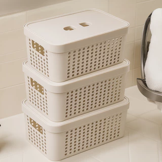 Kit 3 Caixas Organizadoras com Tampa 2 Litros Banheiro Cozinha Multiuso em Plástico em Oferta na Shopee
