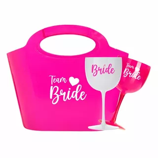 Kit Bolsa Cooler e 15 Taças Gin Vodka 580ml Acrílica Personalizadas despedida de solteira madrinhas Bride Noiva