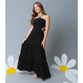 Vestido Infantil Juvenil de Longo Alcinha Ideal Para Ano Novo Festas Fim de Ano Natal