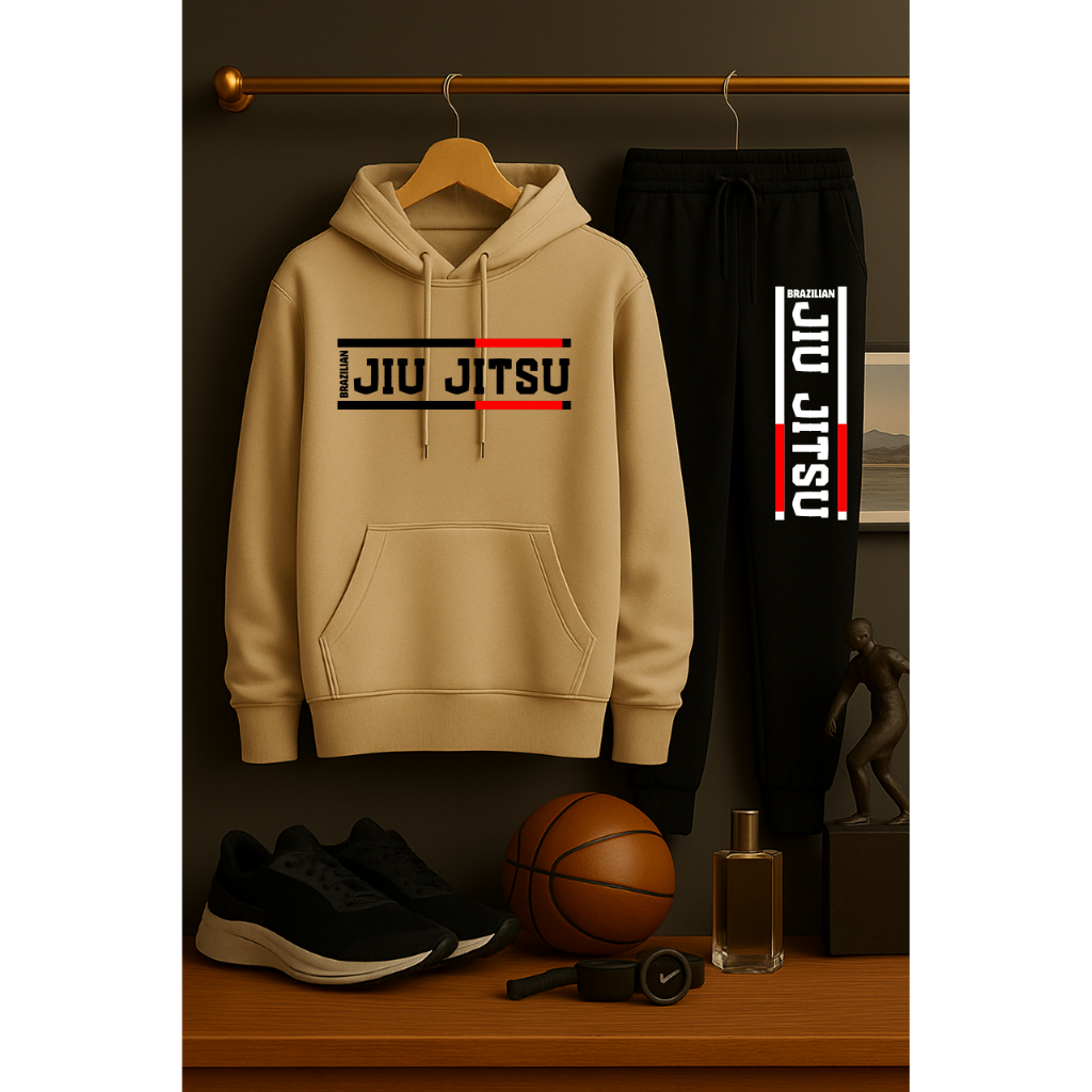 Conjunto Moletom ou Blusa de Frio Flanelada Algodão Academia Luta