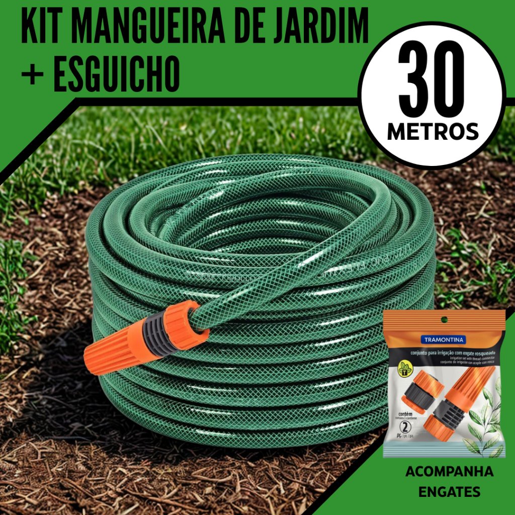 Mangueira Jardim Trançada Siliconada Anti-Torção 1/2