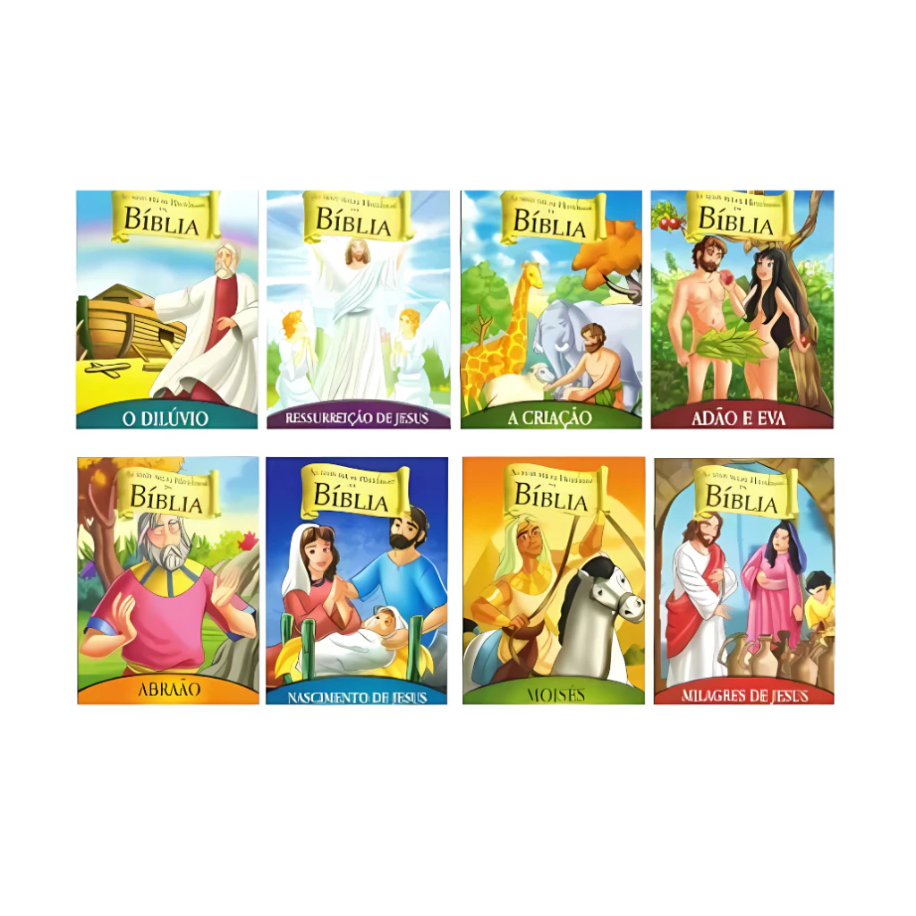 Kit 16 Livros Infantis Bíblicos