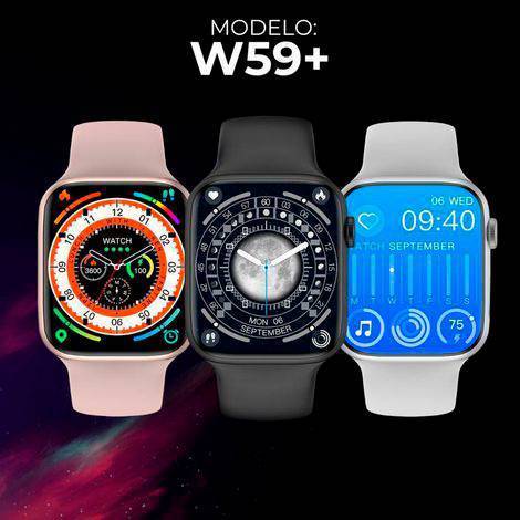 Smartwatch W59+ Tela Amoled 47mm Tradicional Microwear. Modelo com ...