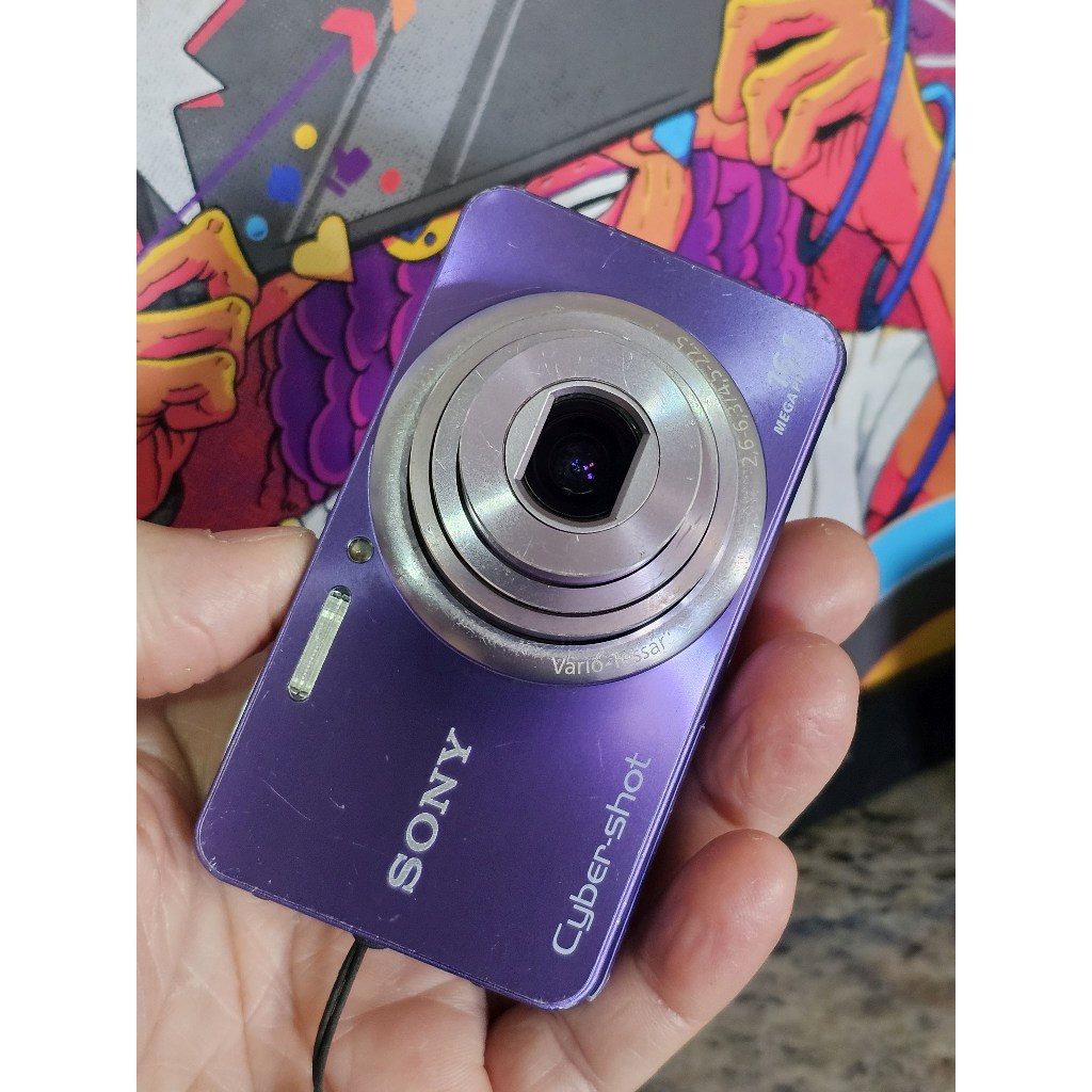 Camera Sony Cyber-shot DSC-W570 16,1mp completa Roxa - id95