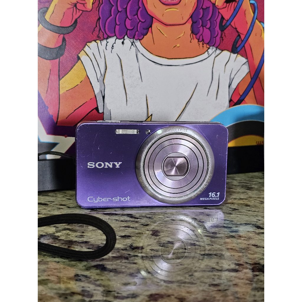 Camera Sony Cyber-shot DSC-W570 16,1mp completa Roxa - id95