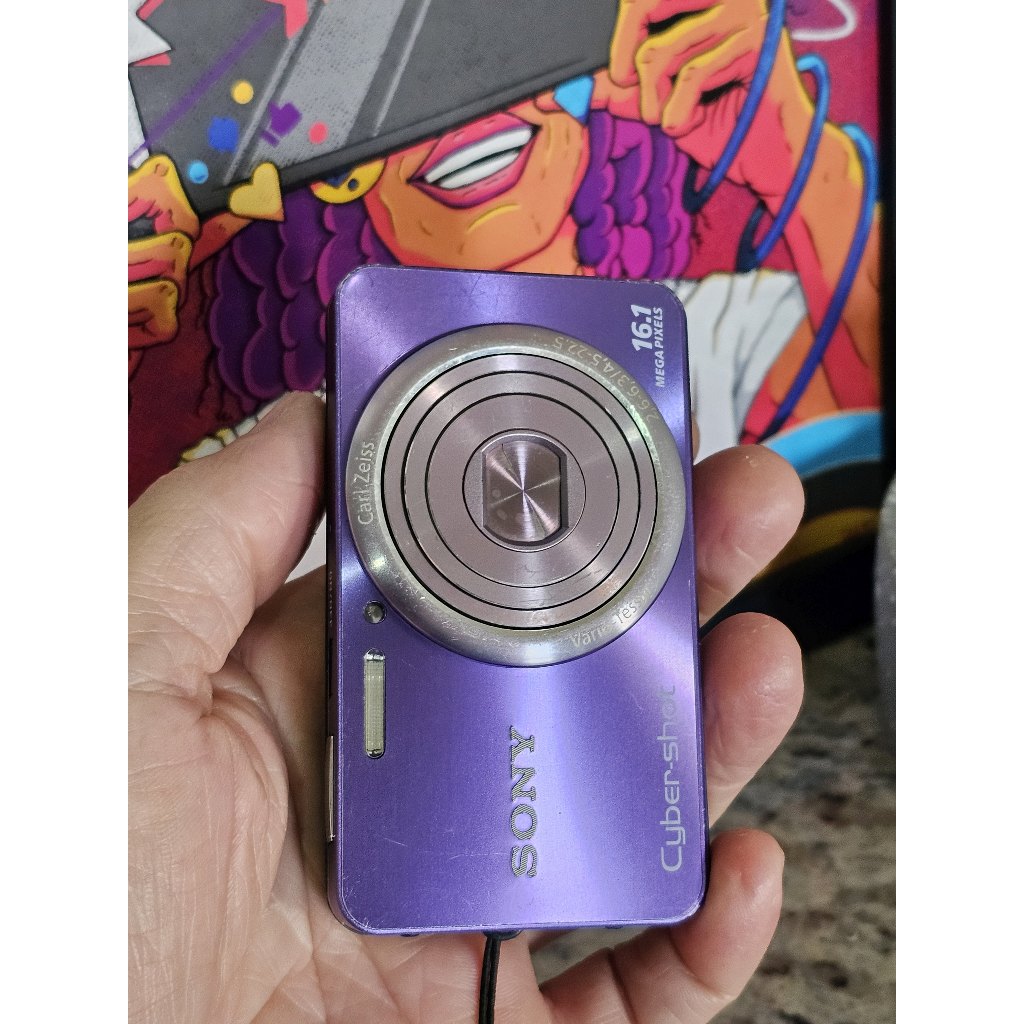 Camera Sony Cyber-shot DSC-W570 16,1mp completa Roxa - id95