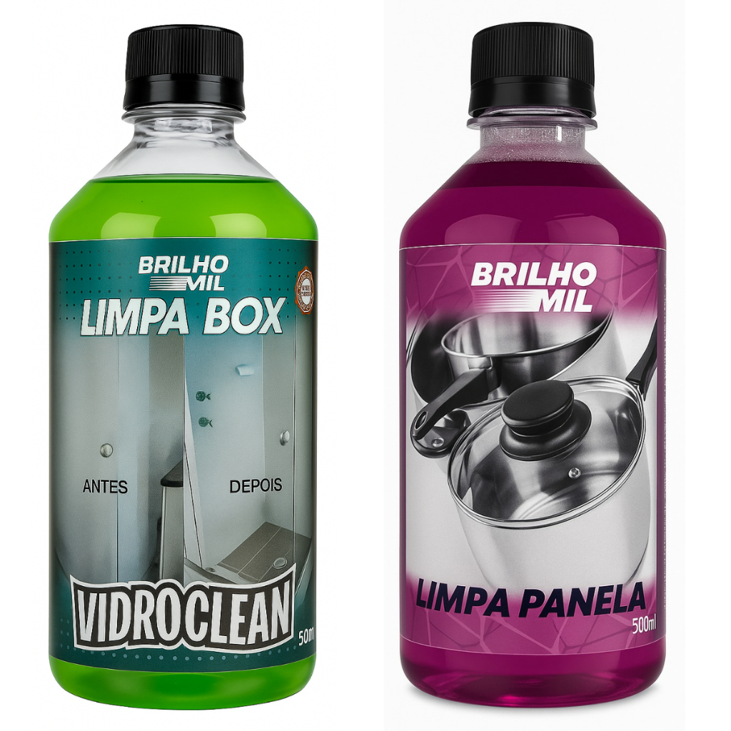 Kit Limpador de Vidro Box Blindex -Limpador de Panelas e Alumínio ...