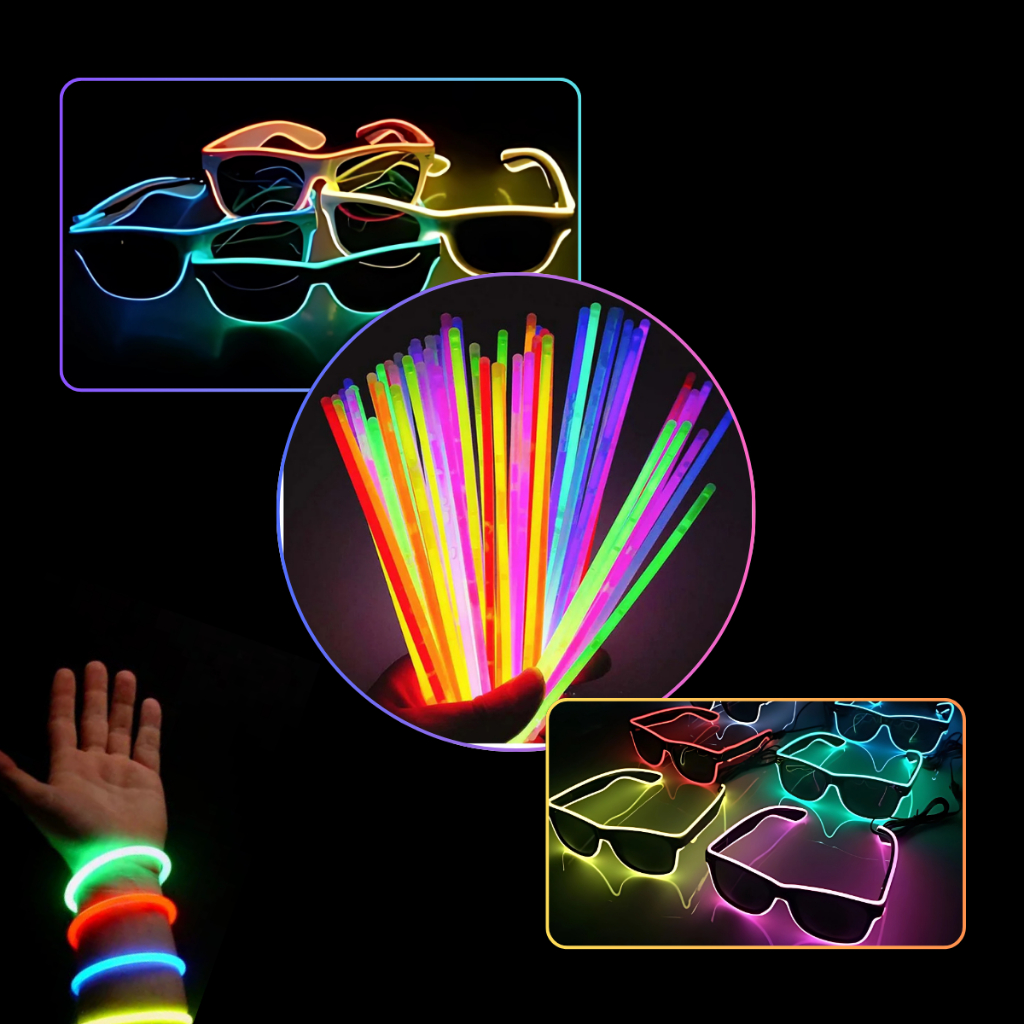 KIT FESTA NEON PULSEIRA E ÓCULOS IDEAL PARA BALADA, COSPLAY, RAVE ...