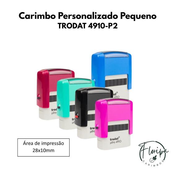 CARIMBO PEQUENO PERSONALIZADO AUTOMATICO - TRODAT 4910 P2 ...