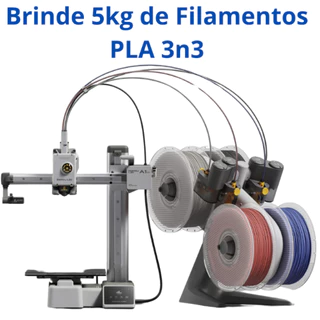 Impressora 3d Bambulab A1 Mini Combo 4 cores bambu lab colorida + Brinde 5kg filamentos