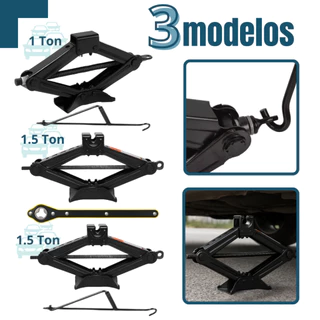 Macaco Mecânico Sanfona Universal 1 e 1,5 Toneladas Carros De Passeio Em Aço Manivela Chave Catraca em Oferta na Shopee