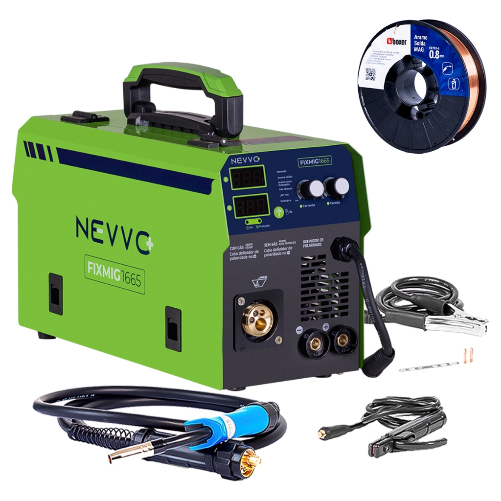 Máquina De Solda Fixmig1665 Bivolt 160a Mig Mma Tig NEVVO + Rolo