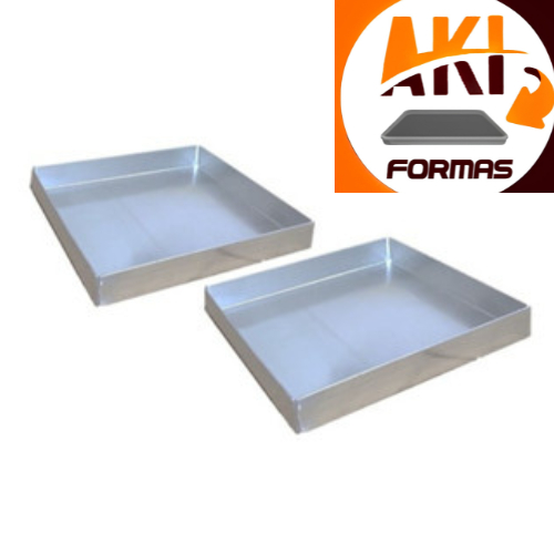 FORMA PARA BROWNIE 30X30X2 OU ROCAMBOLE FEITA EM ALUMINIO KI