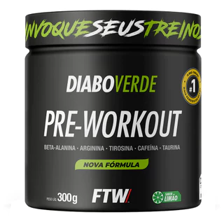 Kit 2x Pré-Treino Diabo Verde FTW 300g Cafeína e Aminoácidos | Energia Insana no Treino