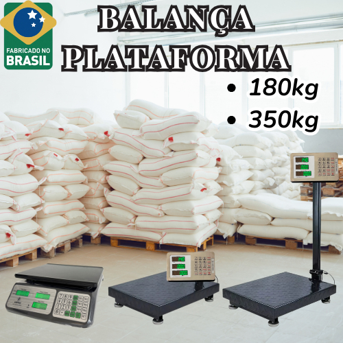 BALANÇA ELETRÔNICA DIGITAL ALTA PRECISÃO BATERIA RECARREGÁVEL 40KG 180KG 350KG