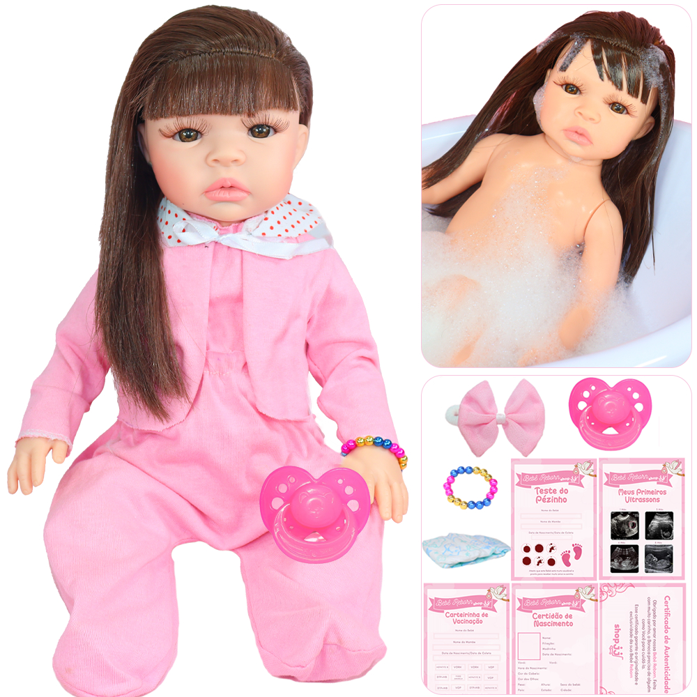 Boneca Bebê Reborn de Silicone de 11cm Simulação de Sono Boneca Reborn Simulação Bebê Reborn Boneca de Silicone