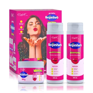 Kit Capilar 3 itens Beijinhos Morango Recontrução Maciez e Brilho Belkit em Oferta na Shopee