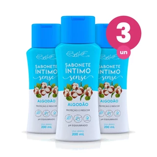Kit 3 Sabonete Íntimo Sense Algodão 200ml Belkit em Oferta na Shopee
