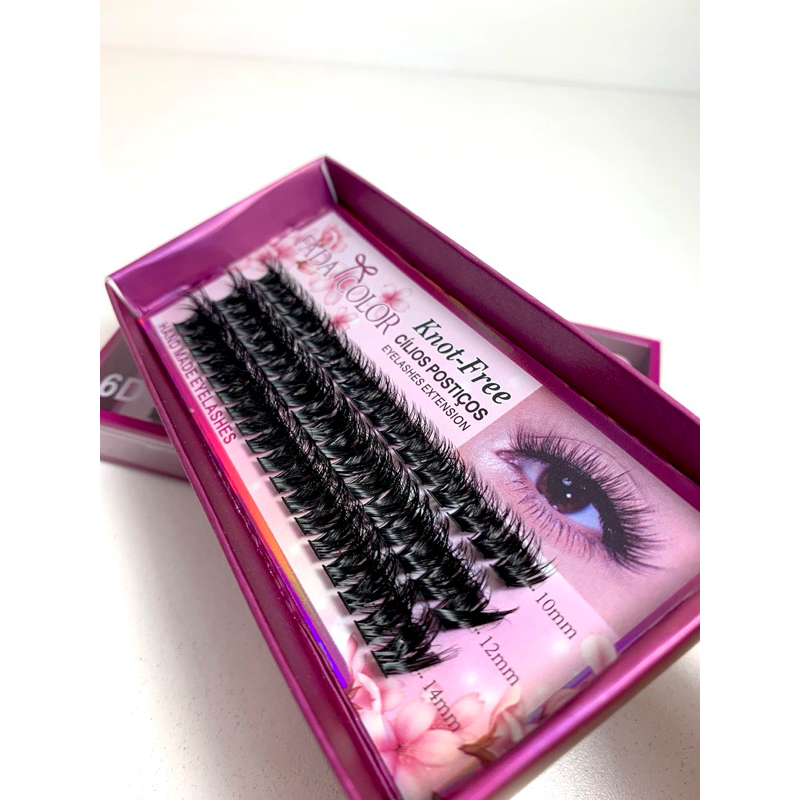 Cílios Tufos de seda Fada Color 80 pelos mix | Shopee Brasil
