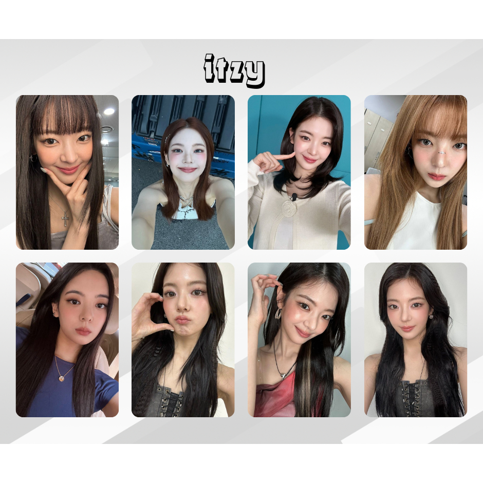 ITZY - Kit photocards Selca com verso - YEJI - RYUJIN - CHAERYEONG