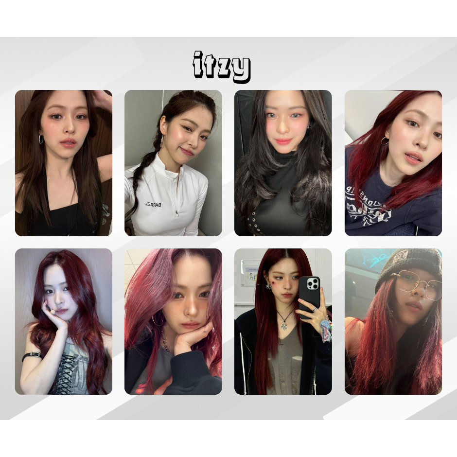 ITZY - Kit photocards Selca com verso - YEJI - RYUJIN - CHAERYEONG