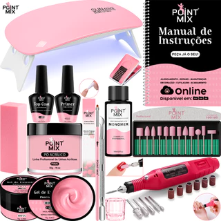 Kit Alongamento Fácil de Unhas de Pó Acrílico e Gel Lixadeira Elétrica 12 Brocas de Polimento Top Coat Primer Sun Manual em Oferta na Shopee