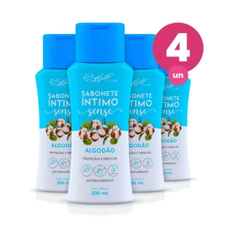Kit 4 Sabonete Íntimo Sense Algodão 200ml Belkit em Oferta na Shopee